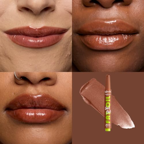 NYX Fat Oil Slick Lip Balm - Vegan, Buildable, 0.07 oz (Bronze)