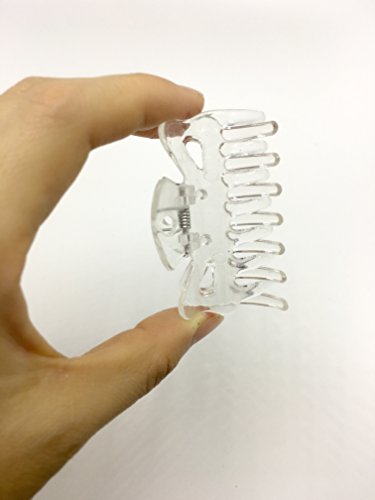 6pcs Clear Plastic Mini Hairpins with 14 Claws - Hair Clamps for Women & Girls