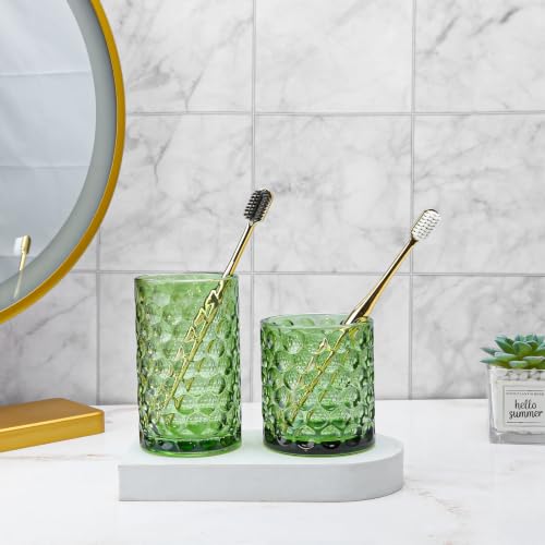 DASITON Iridescent Glass Makeup Brush Holder - Multifunctional Organizer