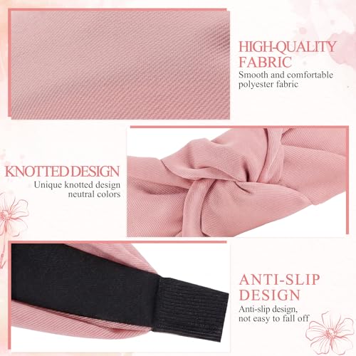 8 Pack Knotted Headbands for Women - Lightweight & Non-Slip