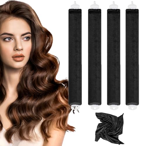 Jumbo Heatless Curls Set - Soft Velvet Overnight Hair Rollers