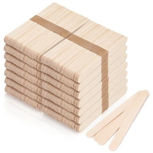 1200 Pieces Large Wooden Wax Sticks, 6-Inch Wood Waxing Sticks Wax Spatulas Applicator, Wood Craft Sticks for Body Hair Removal, Tongue Depressors, Popsicle Sticks