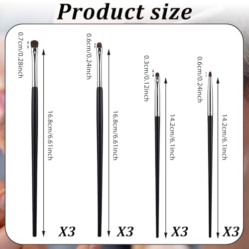 8-Piece Eye Makeup Brush Set with Soft Pony Hair Bristles