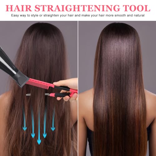 FOMIYES Hair Straightening Comb - Ergonomic Detangling Styling Brush