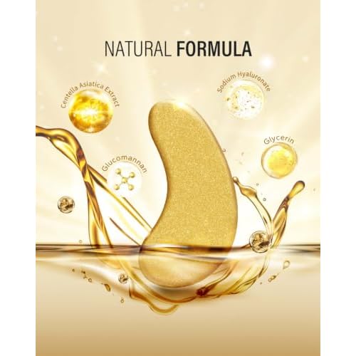 Maskiss 24k Gold Under Eye Patches (25 Pairs), eye mask, Collagen Skin Care Products, Eye Patches for Puffy Eyes, eye masks for dark circles and puffiness