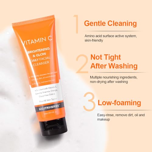 Neutriherbs Vitamin C Cleanser - Even Skin Tone Face Wash 4 fl oz