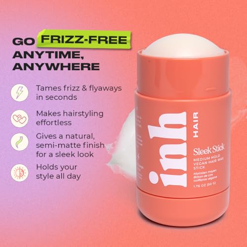INH Hair Wax Stick for Smoothing & Frizz Control - Vegan, Travel Friendly