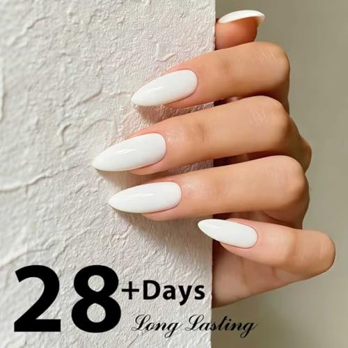 GELAMBER White Gel Nail Polish - Solid White 15ml - Variation: White002
