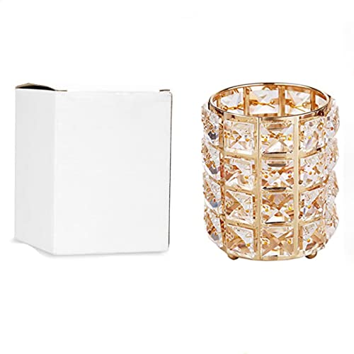 Crystal Bead Makeup Brush Holder Organizer Cup - Cosmetic Storage