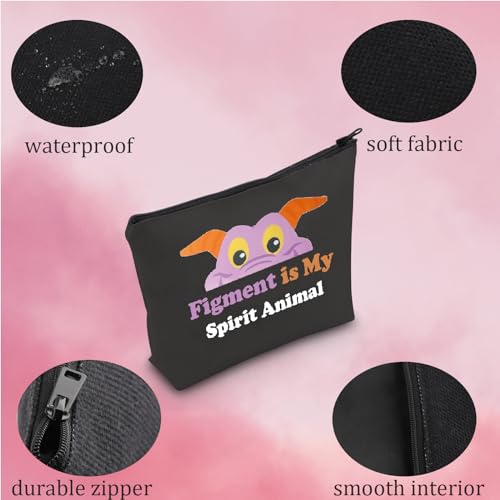 MNIGIU Fig BLK Purple Dragon Cosmetic Makeup Bag - Gift for Dragon Lovers