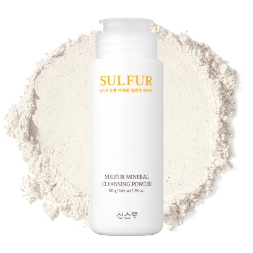 SINSURU Sulfur Mineral Cleansing Powder for Radiant Skin, 1.76 oz