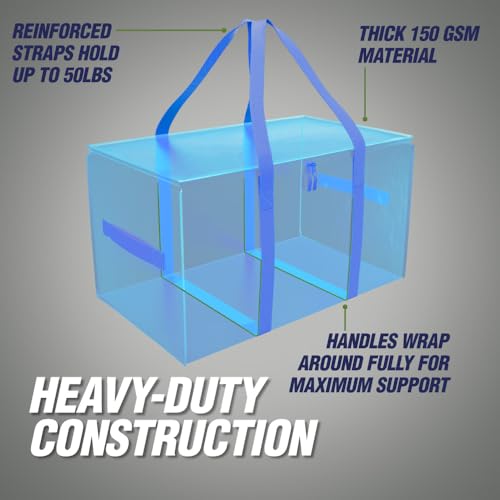 RUGGED RHINO Heavy Duty Extra Large Moving Bags - 50Lbs Capacity, Waterproof & Puncture Resistant, 2 Pack