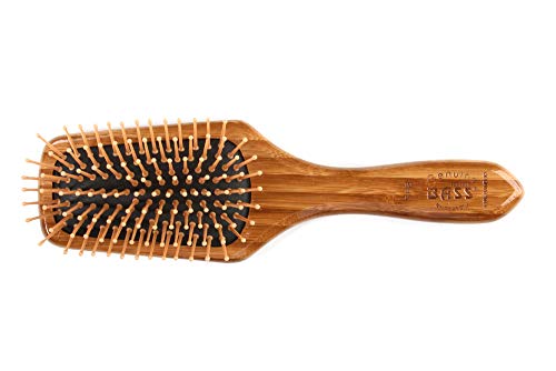 Bass Professional Bamboo Paddle Hair Brush with Nylon Pins - Small