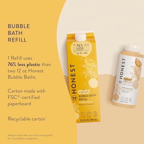 The Honest Company Citrus Vanilla Bubble Bath, 32 Fl Oz - Tear-Free