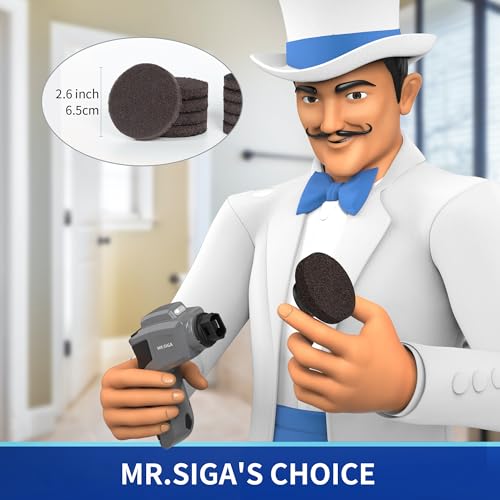 MR.SIGA Heavy Duty Abrasive Pad Refills for Electric Spin Scrubber - 10 Pack