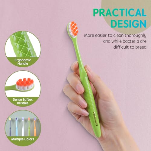 Ultra-Gentle Soft Toothbrushes for Sensitive Teeth - 5 Pack