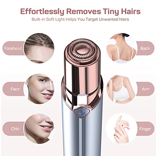 Gurelax Blue Electric Facial Hair Remover for Women - Painless & Portable