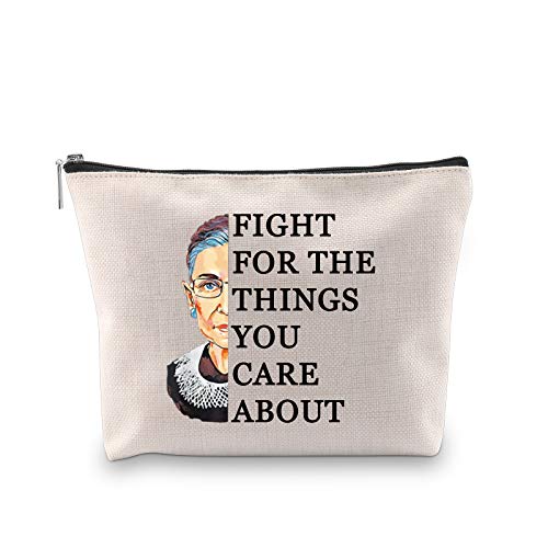 Lawyer Makeup Bag - Feminist Quote Canvas Cosmetic Pouch for Attorneys