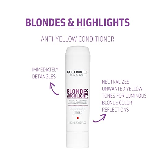 Goldwell Dualsenses Blondes & Highlights Anti-Yellow Conditioner 10.14 Fl Oz - Brightening Hair Care for Blonde & Highlighted Hair