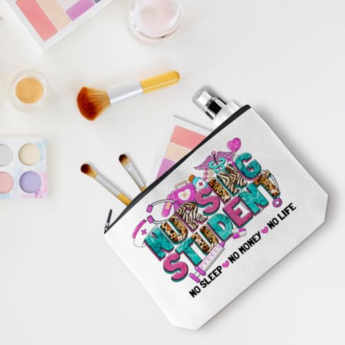 Jealance Nurse10 Makeup Bag - Inspirational RN & Student Nurse Cosmetic Organizer