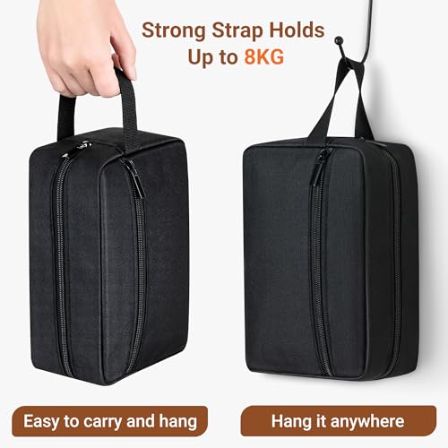 Elviros Travel Toiletry Bag for Men & Women - Compact & Durable