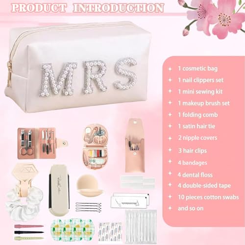 Bride Emergency Kit with Makeup Bag & Personal Care Essentials