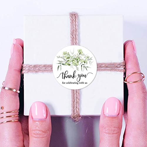 Greenery Thank You Mini Stickers, 1 Inch - 120-Pack Wedding & Baby Shower