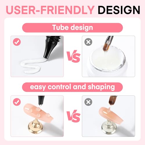 UNA GELLA 3D Nail Gel Sculpting Polish - Clear No Wipe, 15g