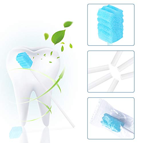 100 Pack ZIZNBA Disposable Mouth Swabs Sponge - Unflavored & Sterile Oral Care