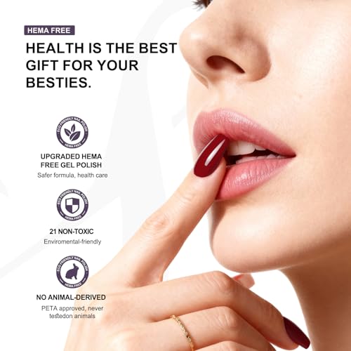 ShexNAIL Burgundy HEMA-Free Gel Nail Polish 15ml UV/LED Cure - Long-Lasting