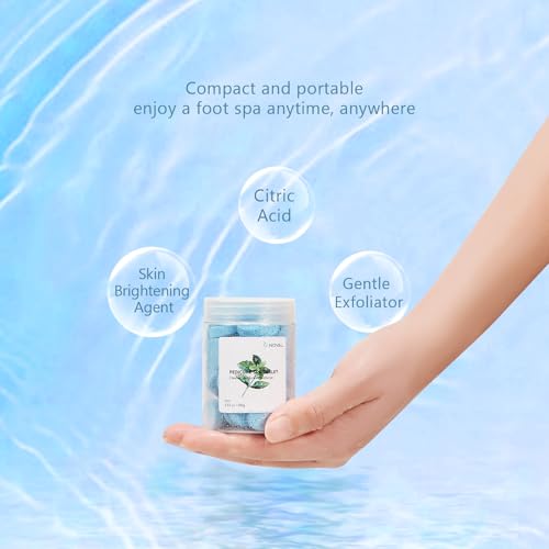 NOVAL Blue Mint Pedicure Spa Tablets - 50 Count Foot Soak
