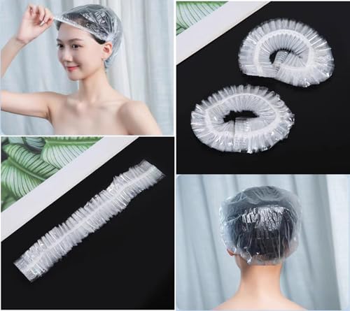 200 PCS Waterproof Disposable Shower Caps for Men, Women & Kids