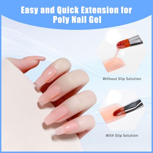 MAGIC ARMOR Poly Gel Slip Solution Kit - 150ml Nail Extension Set