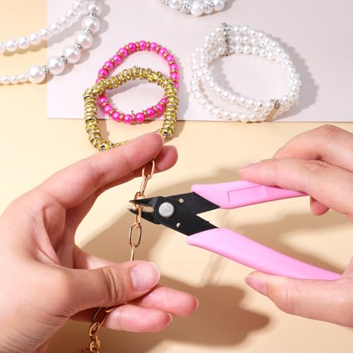 Pink Rhinestone Remover Scissors - 5" Nail Art Tool