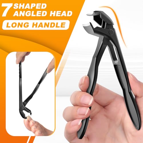 5-Piece Toenail Clipper Set for Thick Nails: Angled, Rotating & Ingrown