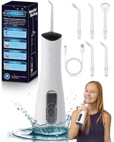 Water Flosser Portable 120 PSI with 300ml Reservoir & 4 Modes for Teeth & Gum Care
