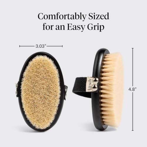 Kitsch Dry Brushing Body Brush for Lymphatic Drainage - 1 Count, Black