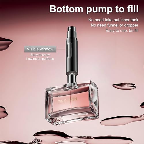 Fiwecos Champagne Gold 5ml Refillable Travel Perfume Atomizer Bottle