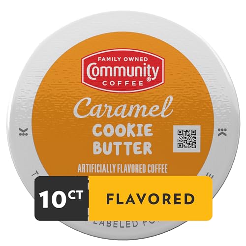 Community Coffee Caramel Cookie Butter Flavored K-Cup Pods, 10 Count