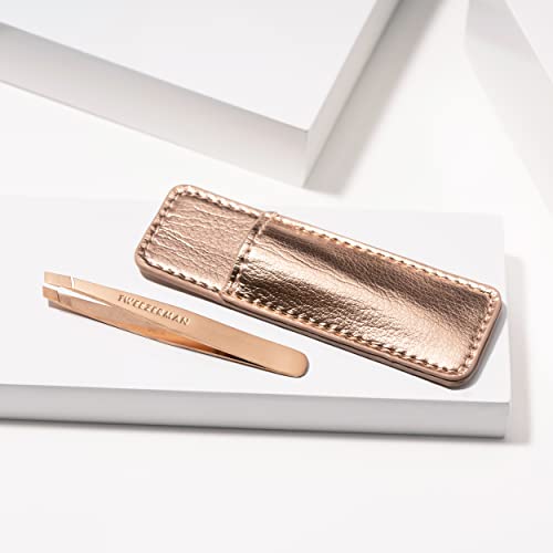Tweezerman Mini Slant Tweezer - Professional Precision Tool in Rose Gold