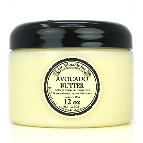 Dr Adorable 12 oz Organic Avocado Butter - Pure Natural Skin Moisturizer