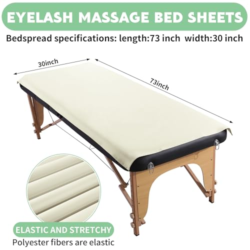 BALAPET White Waterproof PU Leather Lash Bed Sheets for Eyelash & Beauty Beds