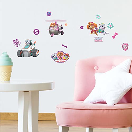 RoomMates Paw Patrol Girl Pups Wall Decals - 30 Peel and Stick Stickers