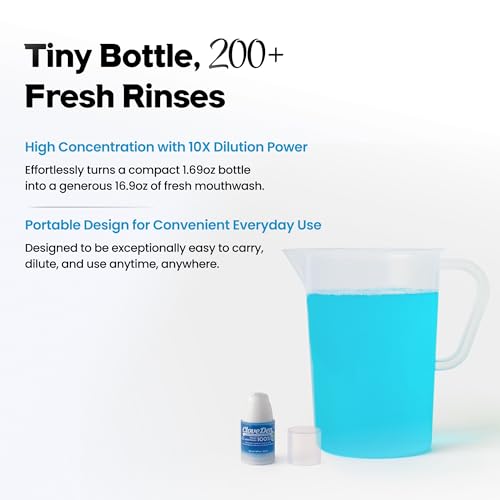 CloveDen Alcohol-Free Mouthwash Concentrate - Travel Size 1.69 fl oz