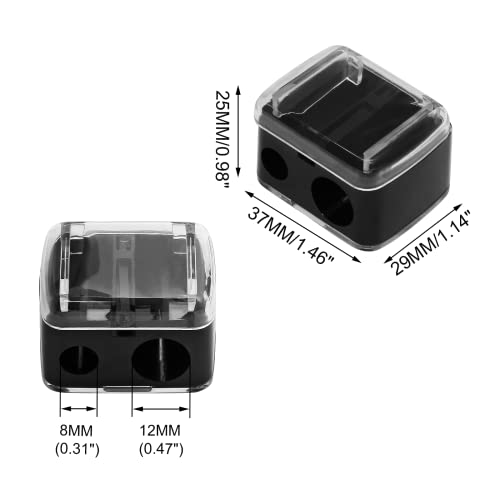 BokWin Dual Makeup Pencil Sharpener - 5 Pack for Eyeliner & Lipliner