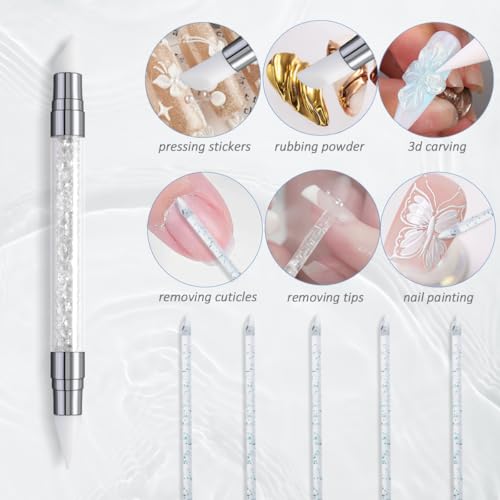 Fcozpjk 2PCS Clear 3D Sculpting Gel Kit for Nail Art