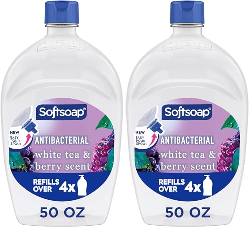 Softsoap Antibacterial Liquid Hand Soap Refill - White Tea & Berry, 50 fl oz (Pack of 2)