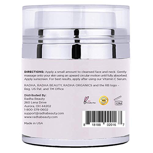 Radha Beauty 2.5% Retinol Moisturizing Face Cream with Hyaluronic Acid