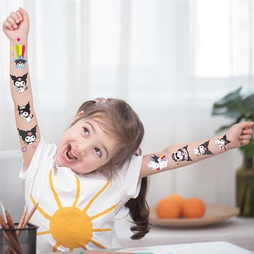 Kingmagnate 40pcs Kids Temporary Tattoos - Kawaii Birthday Party Favors