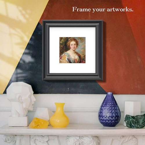 8x8 Vintage Wooden Photo Frame for Horizontal & Vertical Display
